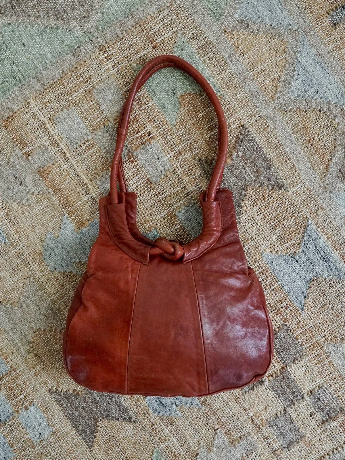 Vintage Cinnamon Hobo Leather Bag