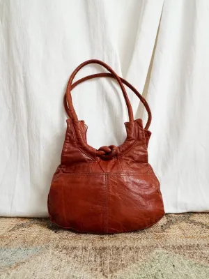 Vintage Cinnamon Hobo Leather Bag