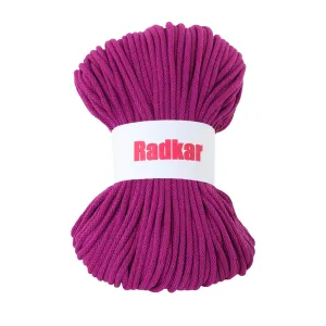 Violet 390  Braided cotton cord 5mm