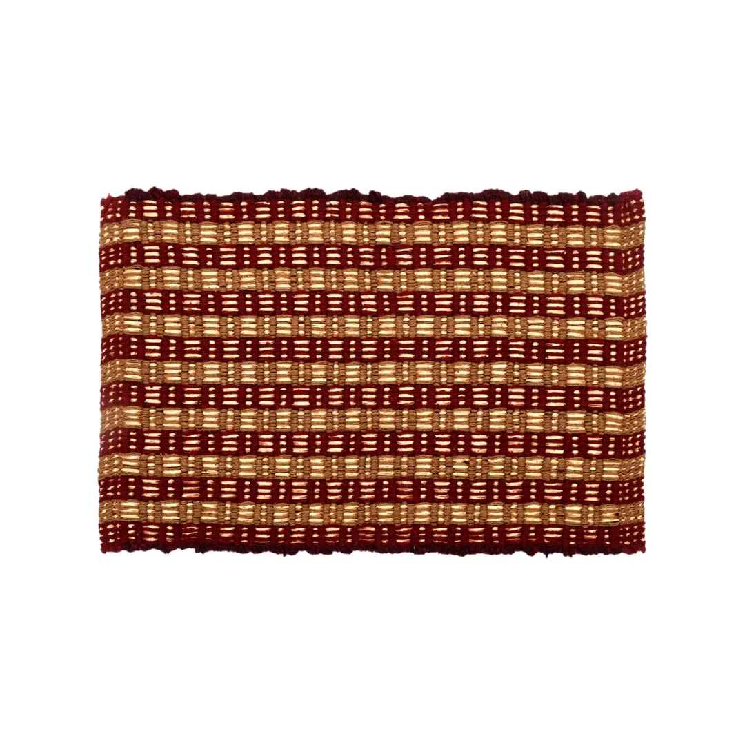 Washable Cotton Doormat, Bathmat - Maroon