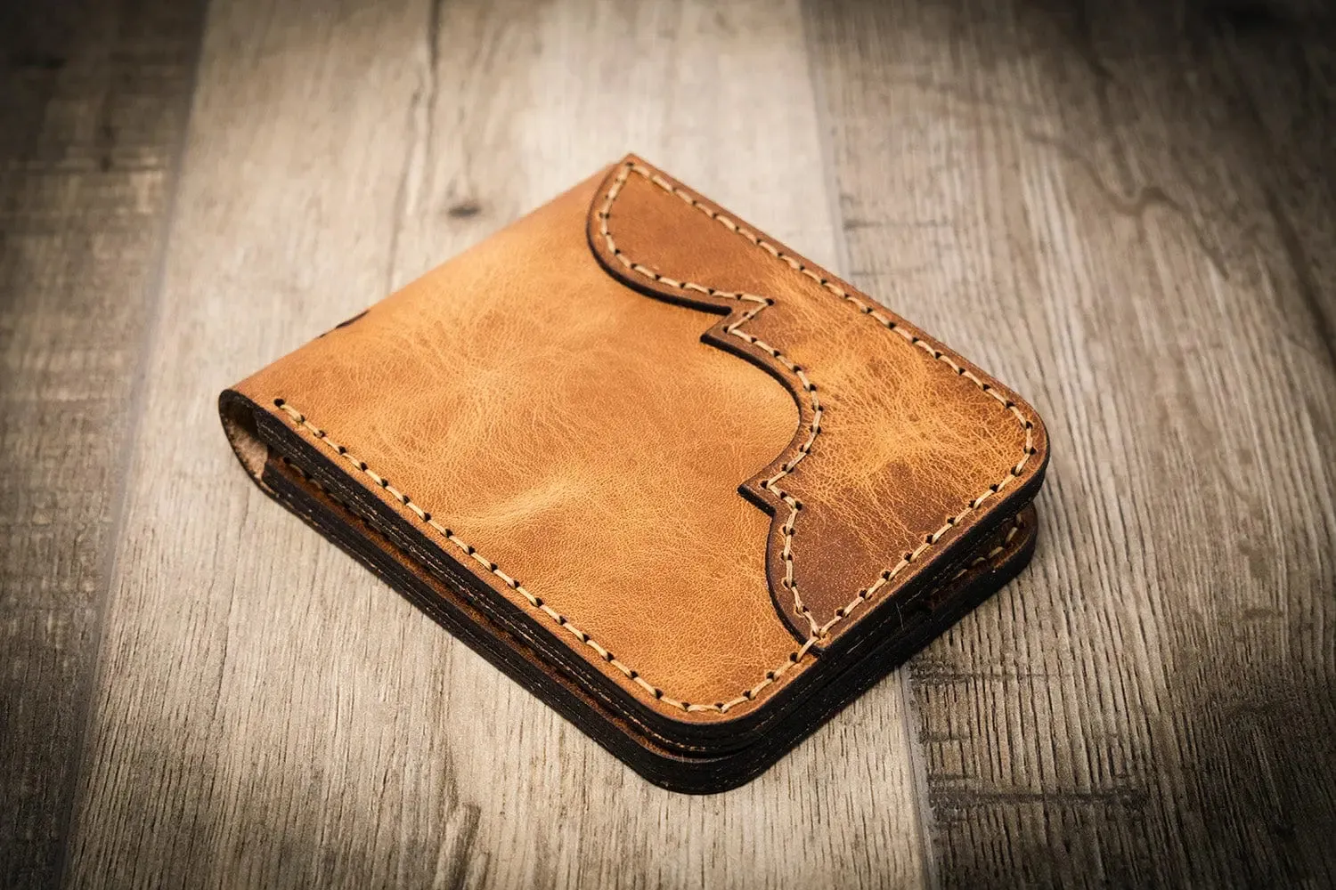 Western Bifold Wallet - Saddle Tan