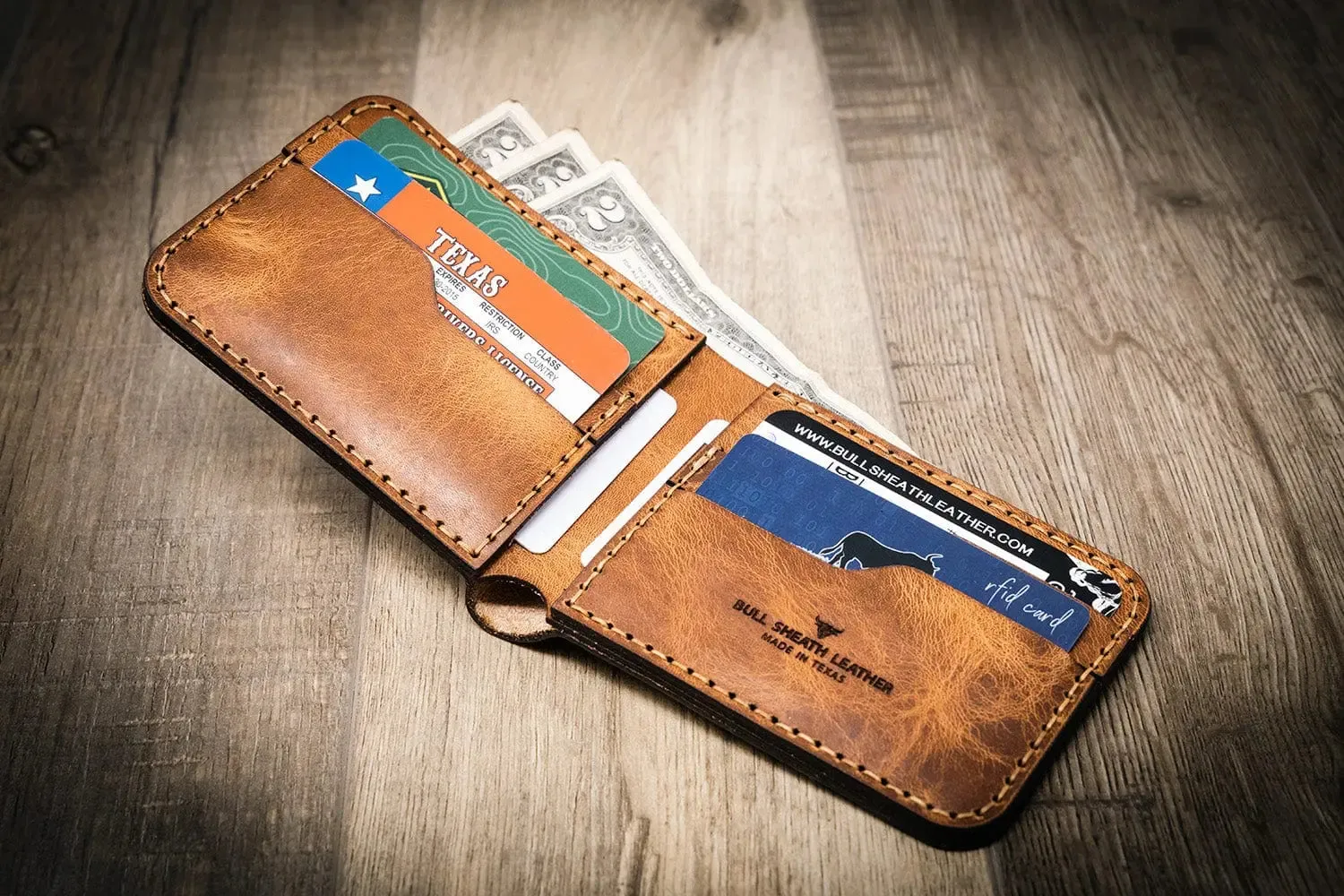 Western Bifold Wallet - Saddle Tan