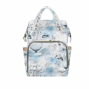 White Leopard  Diaper Bag Backpack