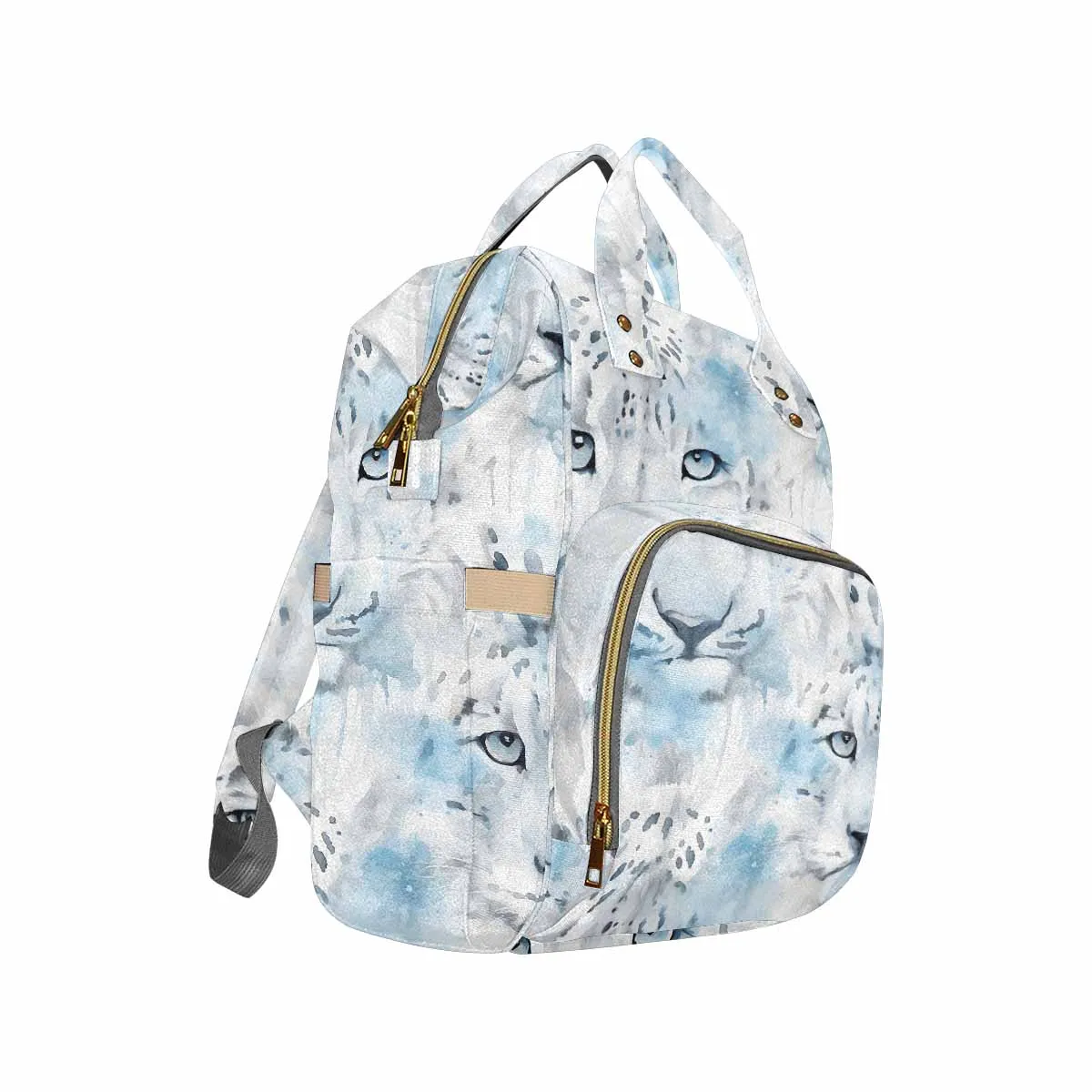 White Leopard  Diaper Bag Backpack