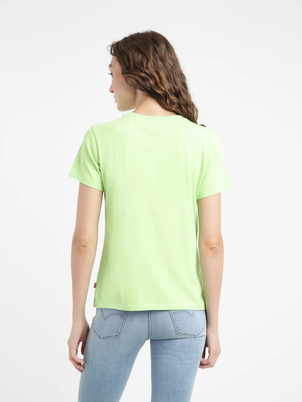 Women's Graphic Print Round Neck T-shirt Green