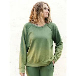 Women's Splendid Iris Carly Ombre Sweatshirt Moss