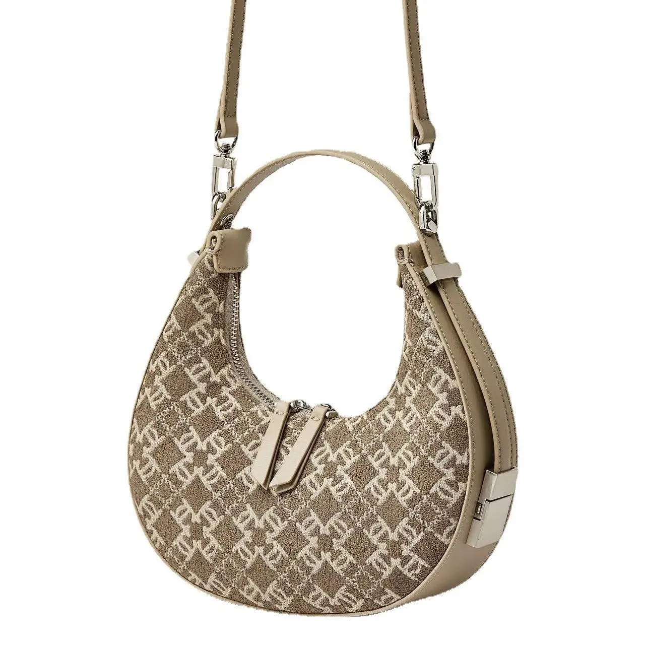 Woolen Crescent Canvas Bag