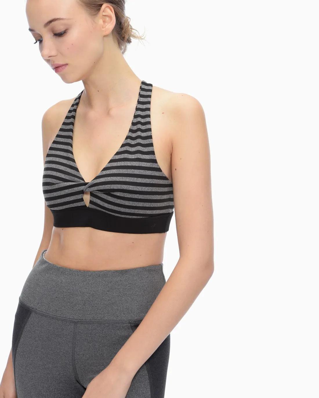 Yoga Stripe Twist Bra