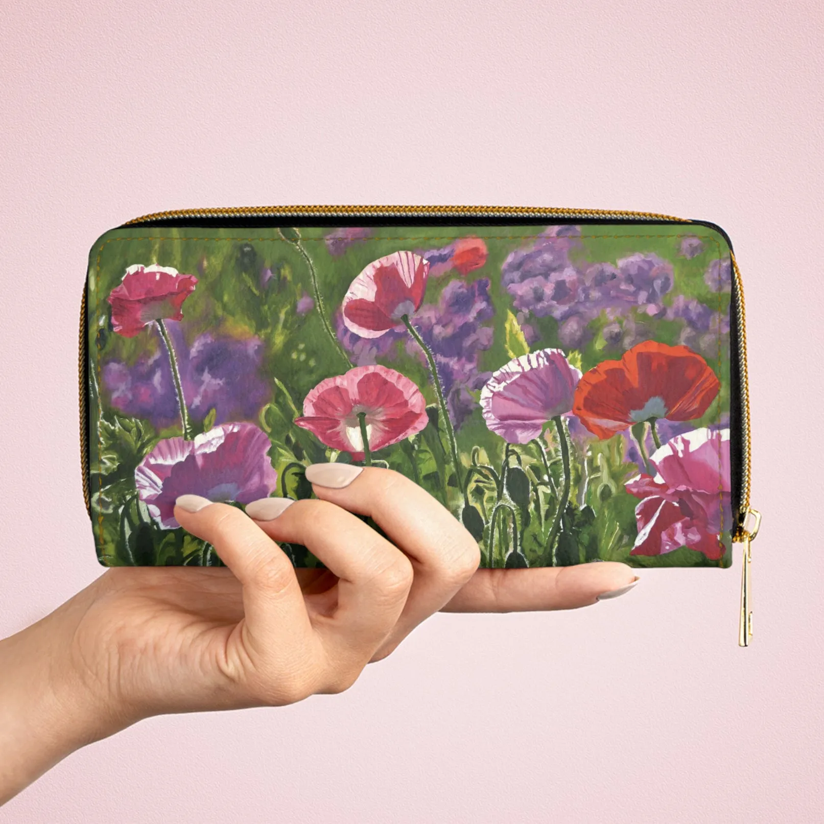 Zipper Wallet - Andy's "Poppy Party" Painting