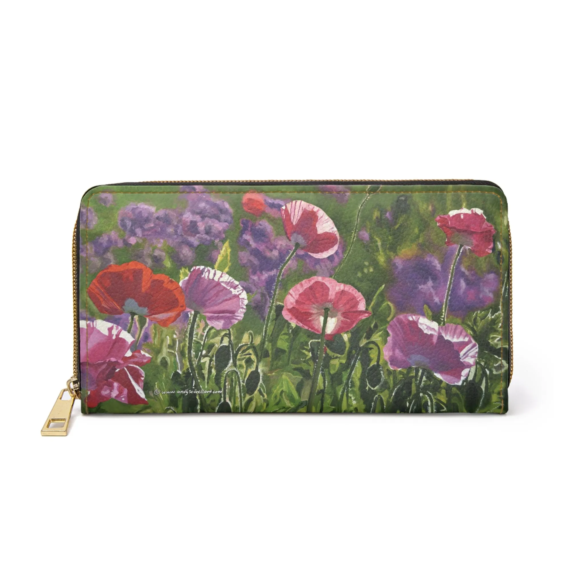 Zipper Wallet - Andy's "Poppy Party" Painting