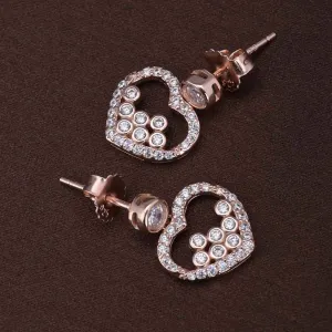 Zircon Affection Studs | Rose Gold